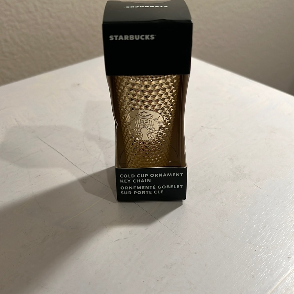 Starbucks Gold Studded Cup Keychain